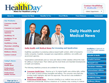 Tablet Screenshot of healthday.com